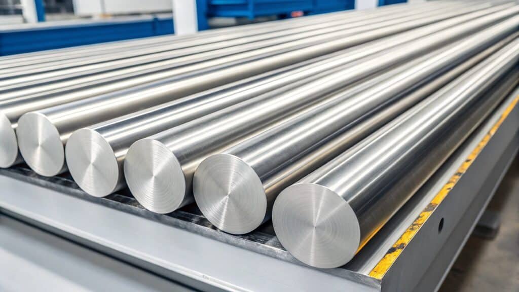 A collage of images: a section of a Saturn V rocket showing its aluminum skin, a Space Shuttle component, and a modern satellite structure, all with callouts highlighting "Aluminum Alloy Construction."